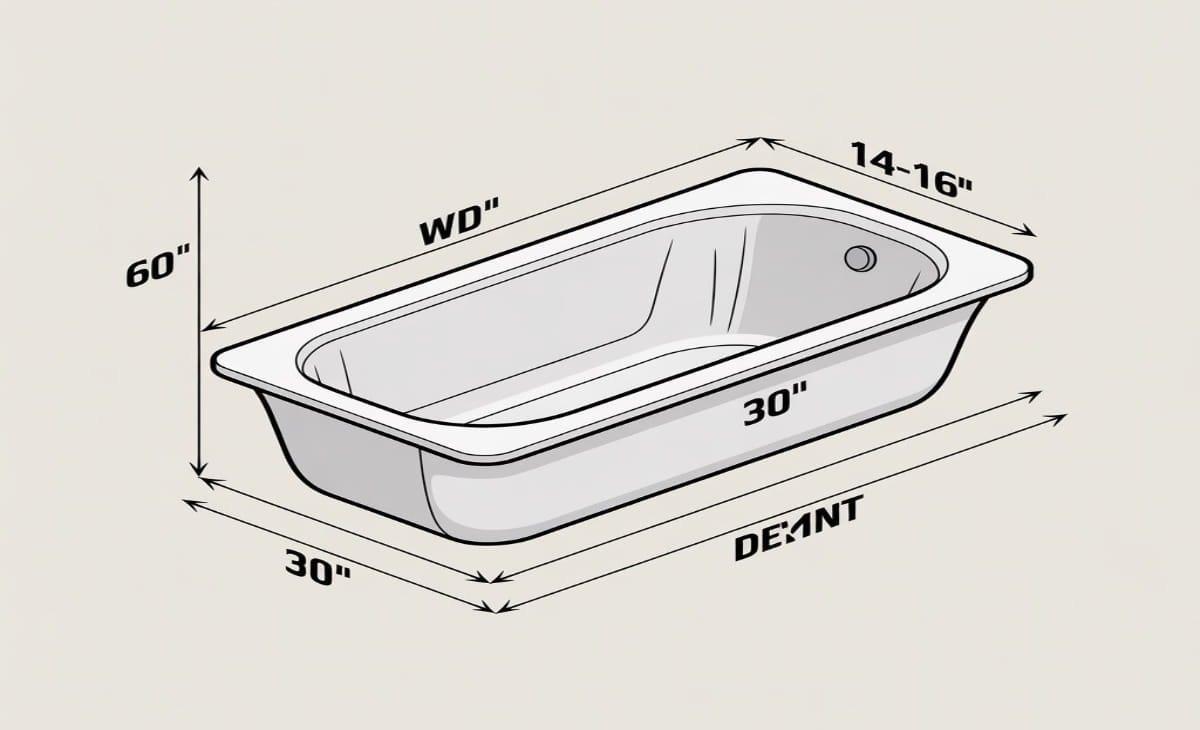 standard bathtub dimensions