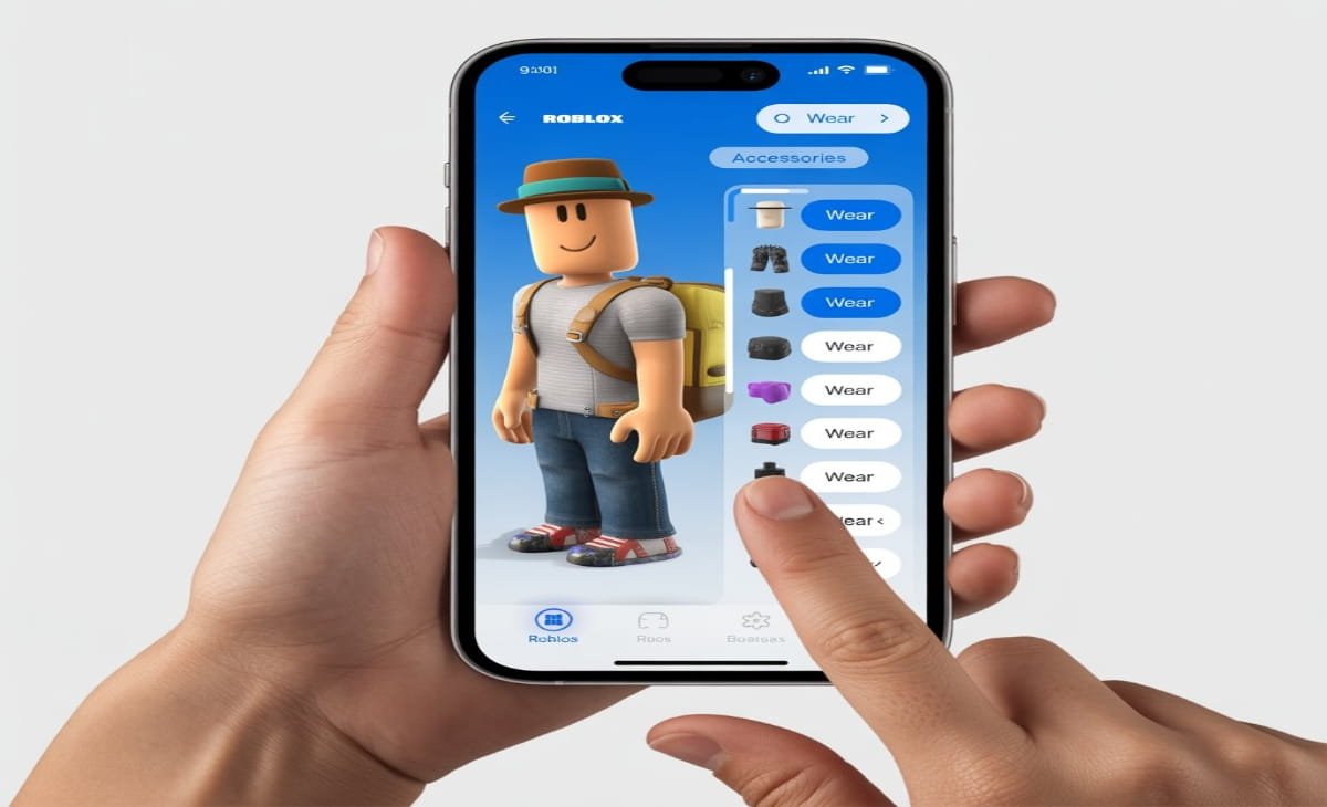 how to add multiple accessories on roblox mobile
